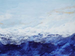 Głębokie błękitne fale oceanu autorstwa Françoise Wattré