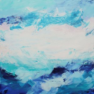 Dynamiczny oceaniczny blues autorstwa Françoise Wattré