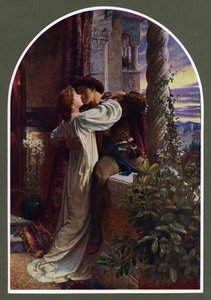 Romeo i Julia (kolor lito) autorstwa Frank (after) Dicksee