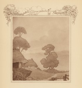Ilustracja do Elegii Graya (kolorowa litografia) autorstwa Frank Adams