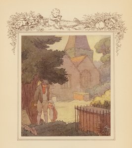 Ilustracja do Elegii Graya (kolorowa litografia) autorstwa Frank Adams