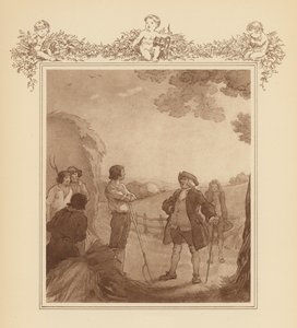 Ilustracja do Elegii Graya (kolorowa litografia) autorstwa Frank Adams