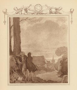 Ilustracja do Elegii Graya (kolorowa litografia) autorstwa Frank Adams