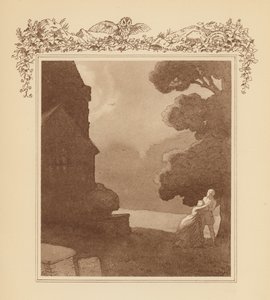 Ilustracja do Elegii Graya (kolorowa litografia) autorstwa Frank Adams