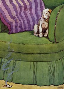 Ilustracja do Starej Matki Hubbard (kolor lito) autorstwa Frank Adams