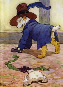 Ilustracja do Starej Matki Hubbard (kolor lito) autorstwa Frank Adams