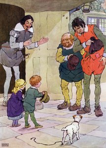 Ilustracja do The Babes in the Wood (kolor lito) autorstwa Frank Adams