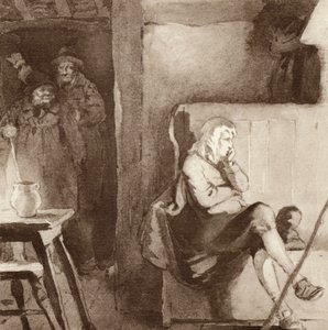 Ilustracja do The Scholar-Gipsy autorstwa Matthew Arnolda (kolor lito) autorstwa Frank Adams
