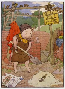Ilustracja do trzech małych świnek autorstwa Frank Adams