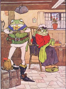 Ilustracja z filmu „Żaba byłaby zalotna”, autorstwa Charlesa H. Bennetta, 1916 autorstwa Frank Adams