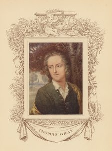 Portret poety Thomasa Graya (kolorowa litografia) autorstwa Frank Adams