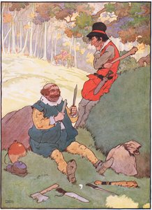 Jednak jeden z nich, bardziej twardego serca, nie ślubował zrobić jego opłata , 1930s autorstwa Frank Adams