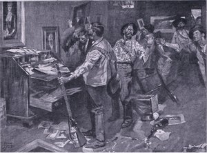 Szanowany nawet przez wrogów: incydent z najazdem Burów na Natal, ilustracja z After Pretoria: The Guerilla War, 1902 autorstwa Frank Craig