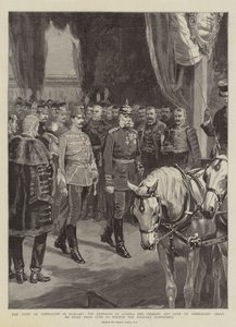 Książę Connaught na Węgrzech, cesarze Austrii i Niemiec oraz książę Connaught wkrótce wyruszą od Guns, aby być świadkami manewrów wojskowych
