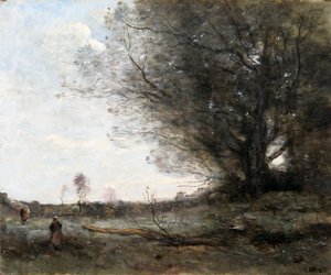 Krajobraz Surrey (olej na płótnie) autorstwa Frank Dicksee