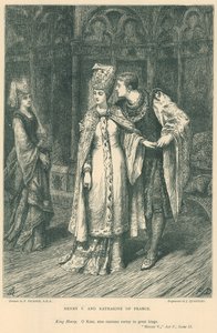 Ilustracja do króla Henryka V . Szekspira autorstwa Frank Dicksee