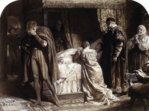 Sceny z Romea i Julii: Komnata Julii autorstwa Frank Dicksee