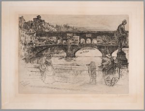 Ponte Vecchio, Florencja (pierwsza płyta) autorstwa Frank Duveneck