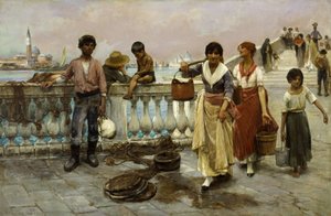Przewoźnicy wody, Wenecja, 1884.