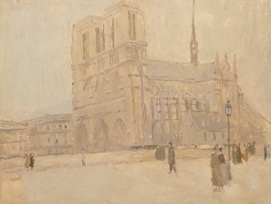 Notre Dame zimą autorstwa Frank Edwin Scott