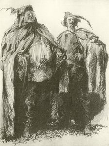 Sir John Falstaff i pistolet (grawiura)
