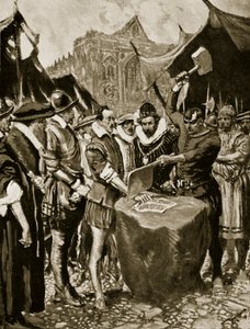 Stubbs ma odciętą rękę, 1521, ilustracja z „Hutchinson