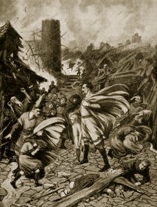 Wichura z 1091 r., Ilustracja z „Historii narodu brytyjskiego Hutchinsona”, ok. 1920 r. (Lito)