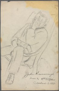 Szkic Johna Kavanaugha, 1882. autorstwa Frank H. Tompkins
