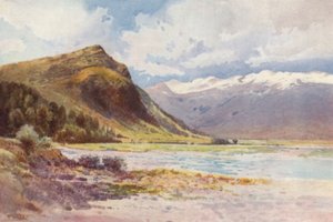 Nowa Zelandia: "Raj", jezioro Wakatipu (kolorowa litografia)
