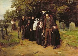 Jestem Zmartwychwstaniem i Życiem, czyli wiejskim pogrzebem autorstwa Frank Holl