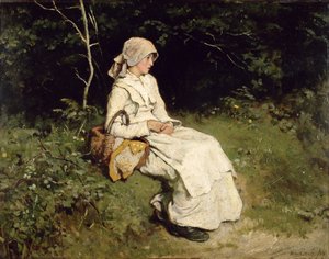 Odpoczynek przy drodze, 1879 autorstwa Frank Holl