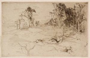 Wieża Waterloo, Tayport, ok. 1896 (akwaforta)