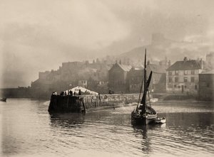 Widok na port, Whitby, North Yorkshire. 1884 (zdjęcie)