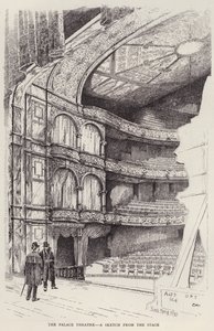 Wnętrze Teatru Pałacowego, Londyn (lito) autorstwa Frank Murray