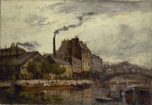 Canal Saint-Martin, quai de Valmy autorstwa Frank Myers Boggs