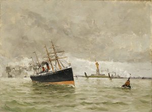 Nowy Jork: Wejście do portu, 1887.