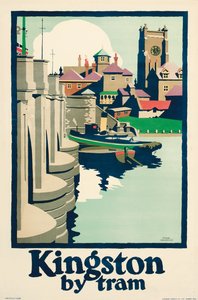 „Kingston by Tram”, plakat londyńskiego transportu