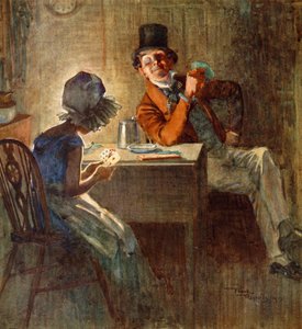 Cribbage (kolorowa litografia) autorstwa Frank Reynolds