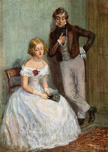 Dick Swiveller i Sophy Wackles (kolorowa litografia)