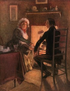 Pani Weller i pan Stiggins (kolorowa litografia) autorstwa Frank Reynolds