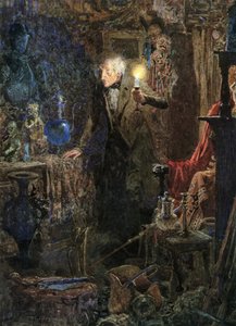 The Old Curiosity Shop (kolorowa litografia) autorstwa Frank Reynolds