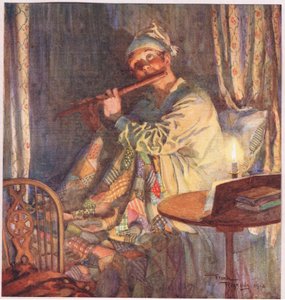 Powietrze brzmiało "Precz z melancholią", ok. 1920 r. (kolorowa litografia).