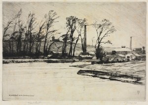 Zimowy wybuch na kanale Stourbridge autorstwa Frank Short