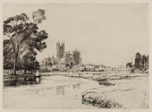 Canterbury z łąk, 1930 autorstwa Frank Short