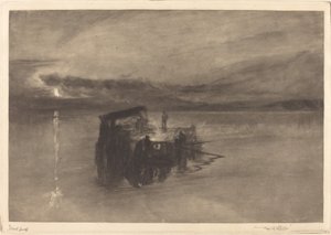 Drewniana Tratwa na Renie, 1898. autorstwa Frank Short