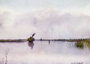 Norfolk Broads: Hay-Boat na Hickling Broad autorstwa Frank Southgate