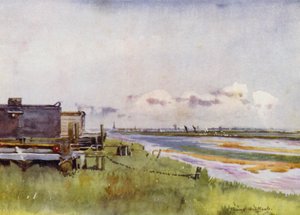 Norfolk Broads: Yarmouth z Breydon (kolor lito) autorstwa Frank Southgate
