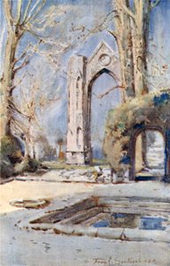 Walsingham Priory (kolorowa litografia)
