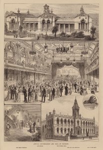 Doroczna rozmowa i bal w Saltaire, Yorkshire (grawerunek) autorstwa Frank Watkins