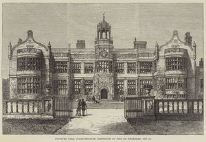 Ingestre Hall, Staffordshire, zniszczony przez pożar w czwartek, 12 października autorstwa Frank Watkins